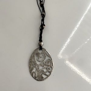 Sterling silver, black and pearl Silpada necklace